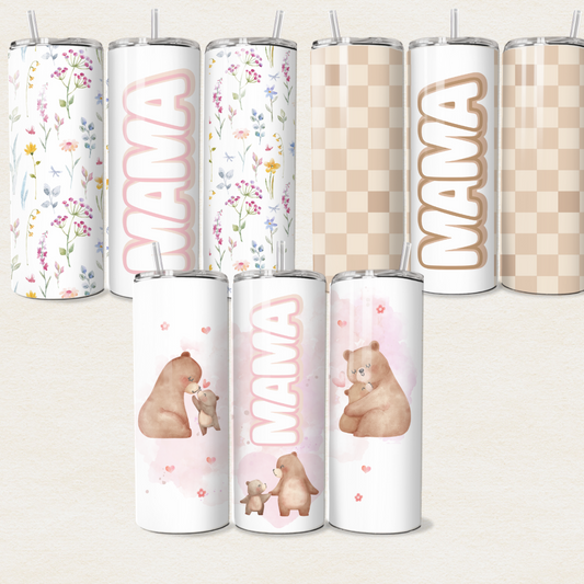 MAMA - 20oz Skinny Tumbler Stainless Steel Insulate Cup - TinyPrints