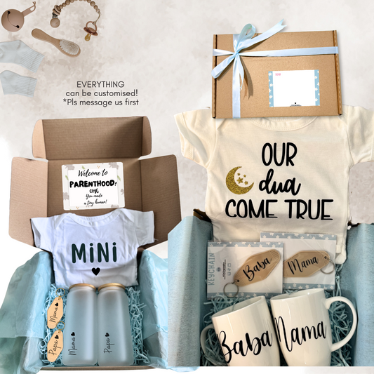 Customised Newborn Baby Gift Box - For Baby, Mom and Dad - TinyPrints