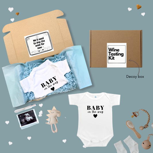 Pregnancy Baby Announcement Onesies with Surprise Decoy Gift Box - TinyPrints