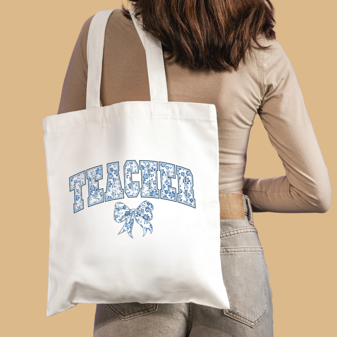 Teacher Canvas Tote Bag - TinyPrints