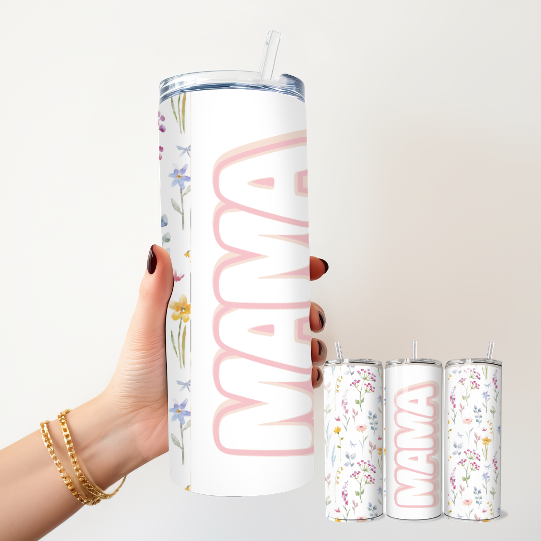 MAMA - 20oz Skinny Tumbler Stainless Steel Insulate Cup - TinyPrints
