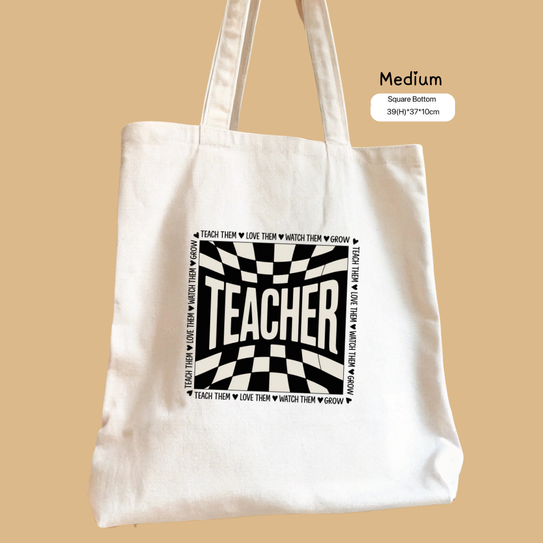 Teacher Canvas Tote Bag - TinyPrints