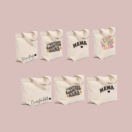 Mom Life Canvas Tote Bag - TinyPrints