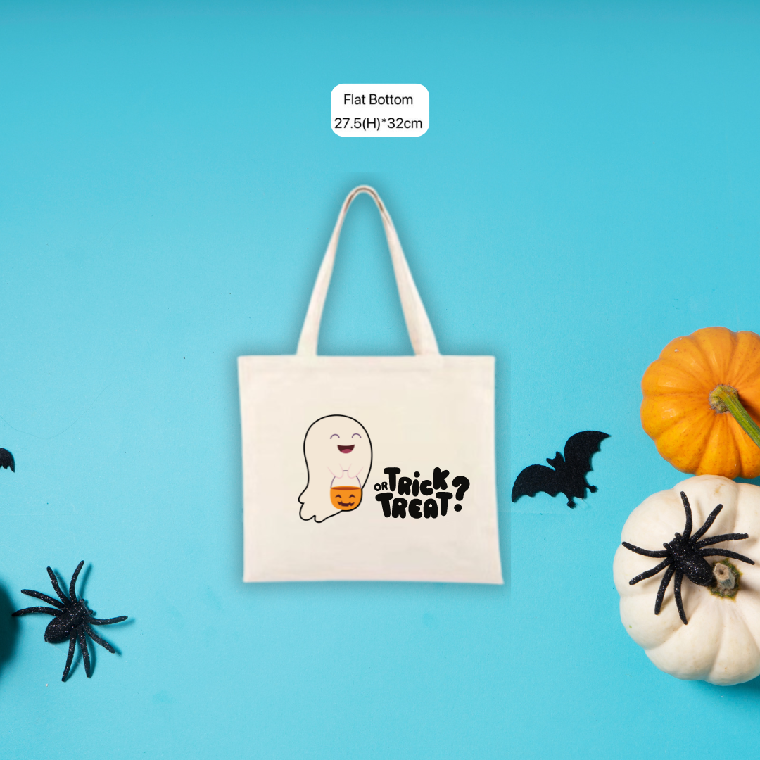 Trick or Treat | Halloween Kids Canvas Tote Bag - TinyPrints