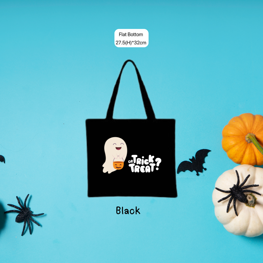 Trick or Treat | Halloween Kids Canvas Tote Bag - TinyPrints