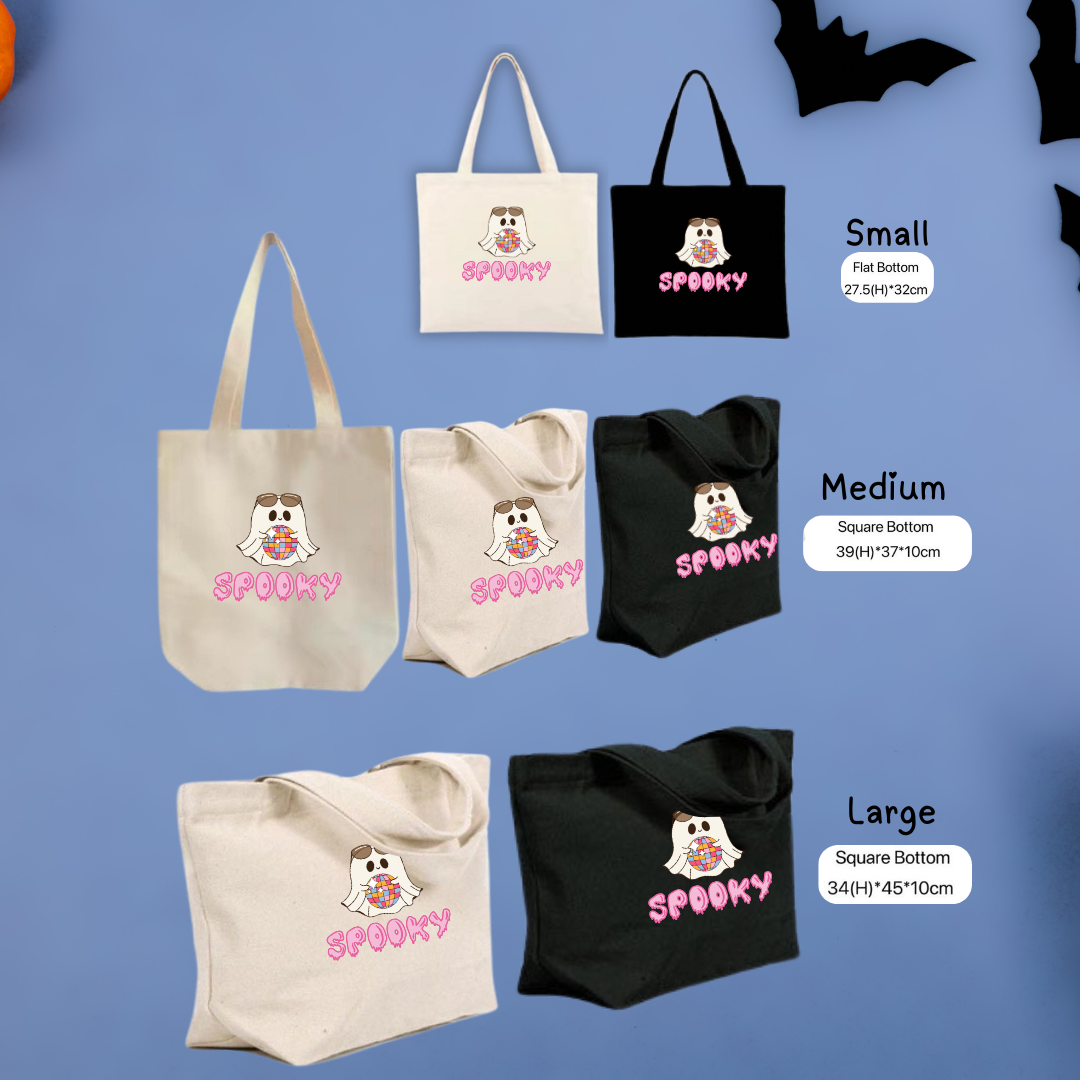 Spooky Halloween Canvas Tote Bag - TinyPrints