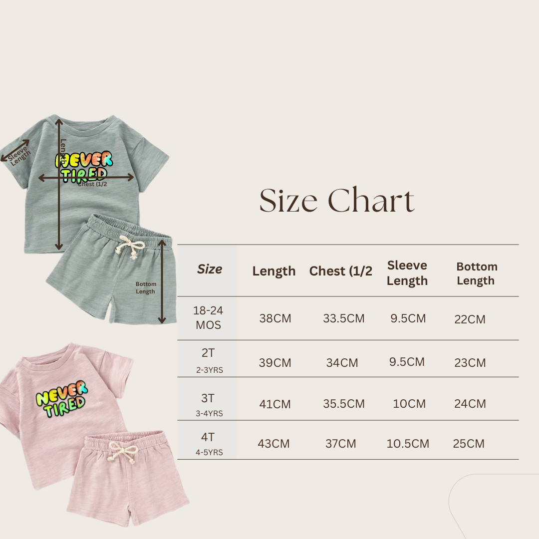 NEVER TIRED | Kids & Toddler Clothing Play Set - TinyPrints