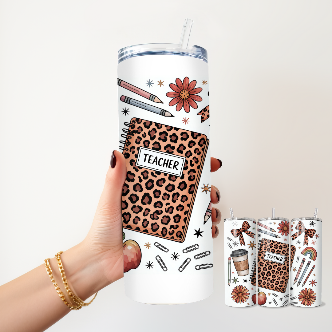 Teacher Tumbler - 20 oz Skinny Stainless Steel Insulated Tumbler - TinyPrints