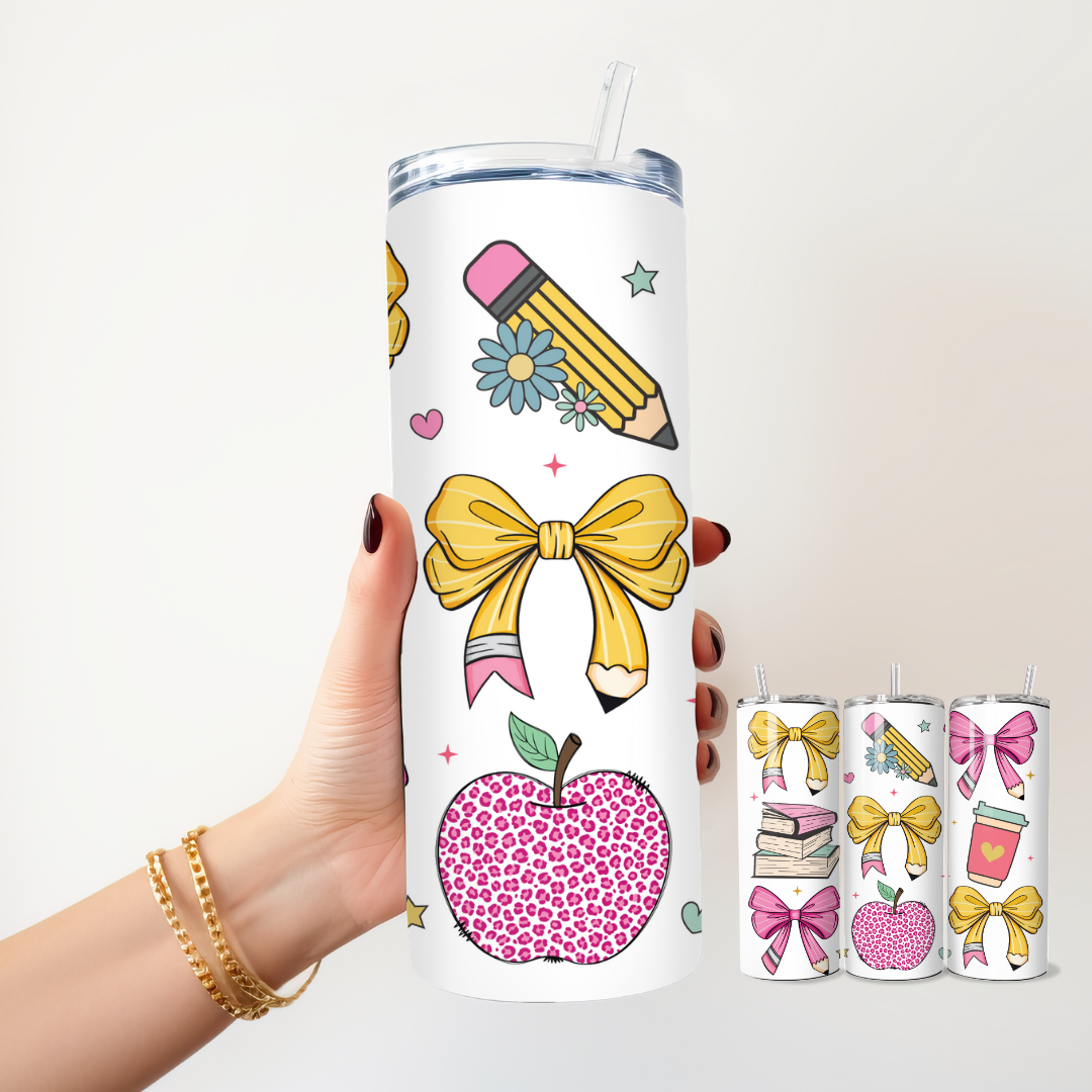 Teacher Tumbler - 20 oz Skinny Stainless Steel Insulated Tumbler - TinyPrints