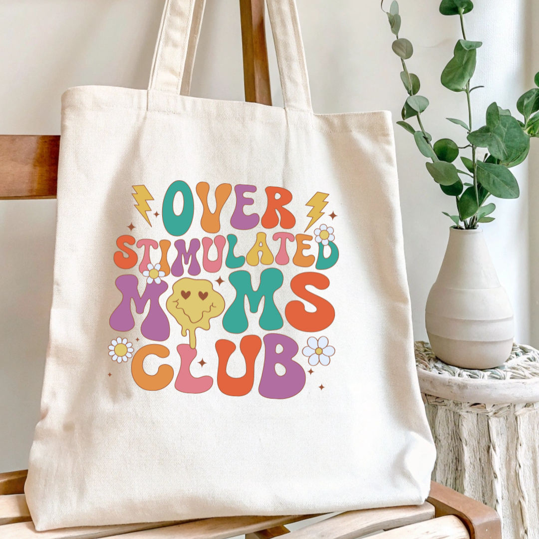 Mom Life Canvas Tote Bag - TinyPrints