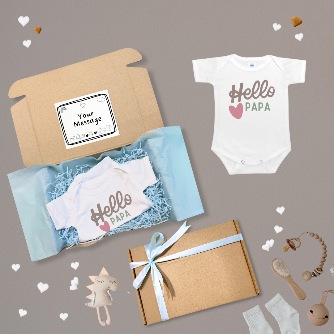 Customised Pregnancy Announcement Baby Surprise Onesies and Gift Box For Family - TinyPrints