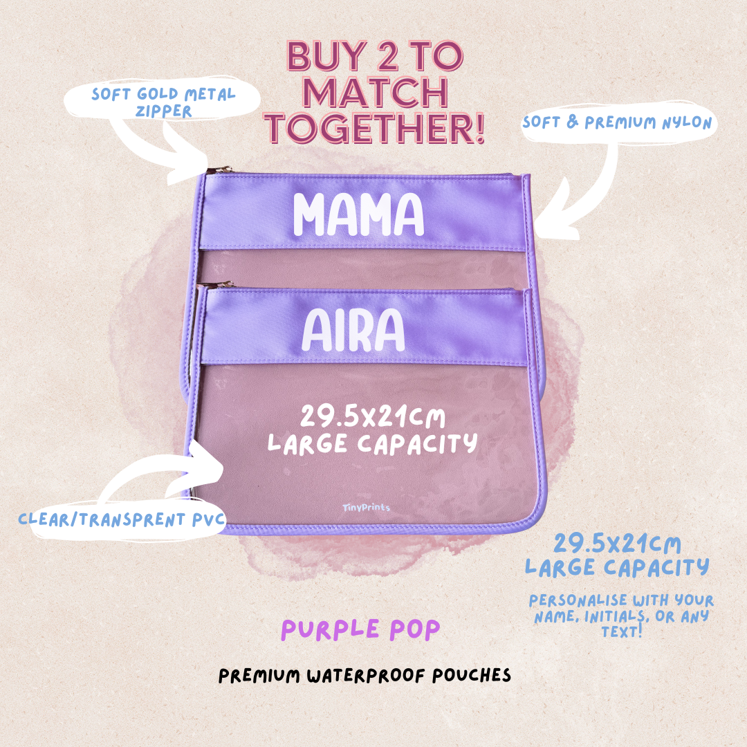 Personalised Clear Pouch Mom and Me