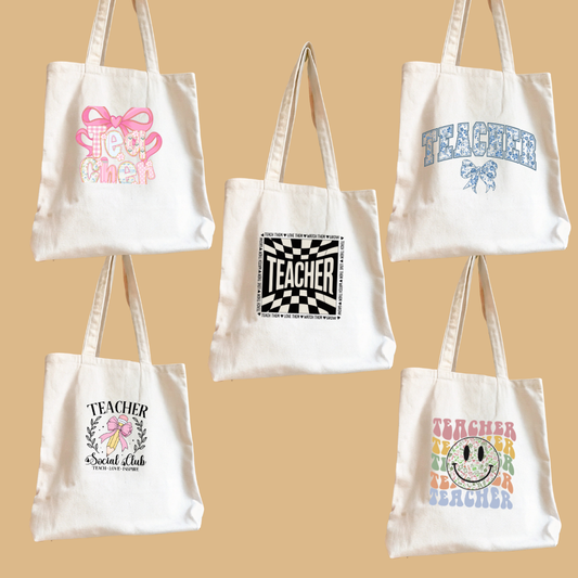Teacher Canvas Tote Bag