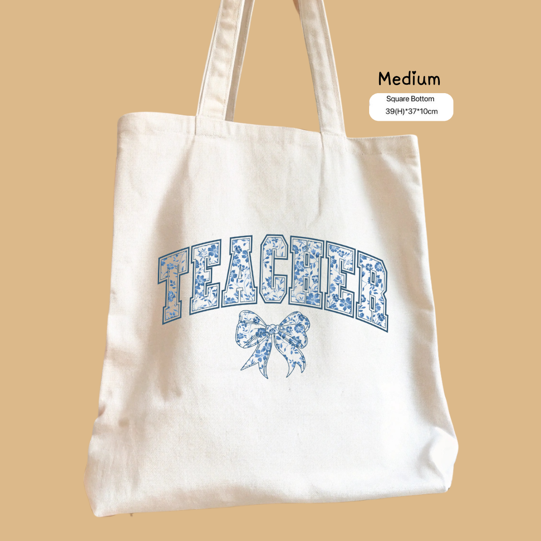 Teacher Canvas Tote Bag - TinyPrints