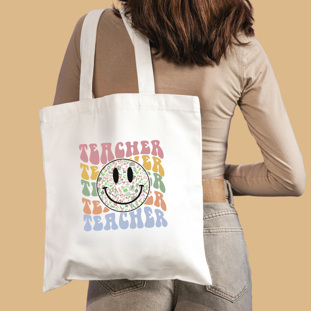 Teacher Canvas Tote Bag - TinyPrints