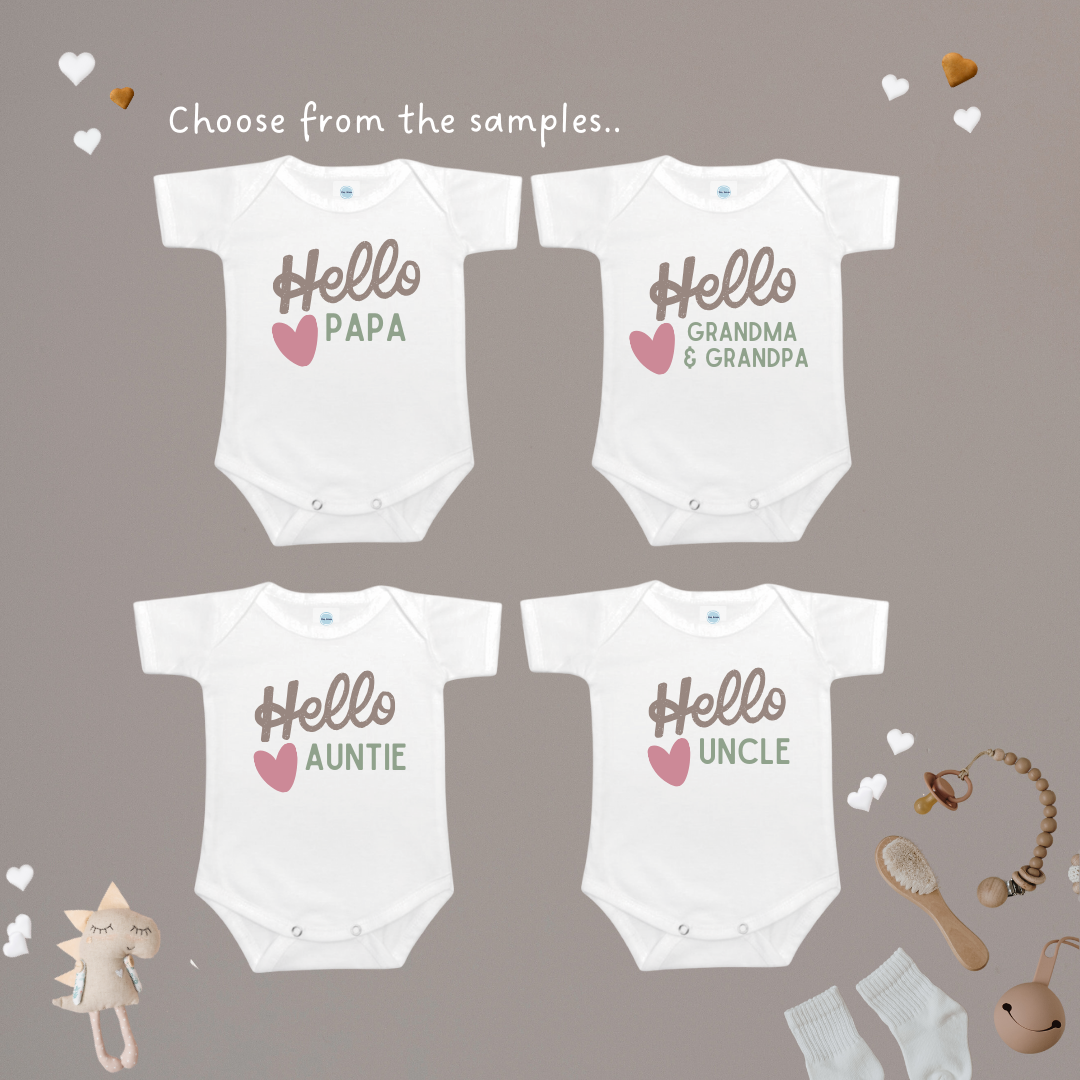 Customised Pregnancy Announcement Baby Surprise Onesies and Gift Box For Family - TinyPrints