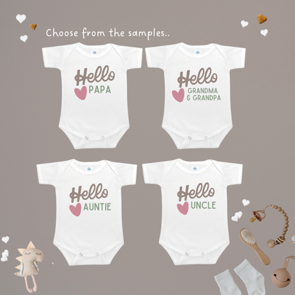 Customised Pregnancy Announcement Baby Surprise Onesies and Gift Box For Family - TinyPrints