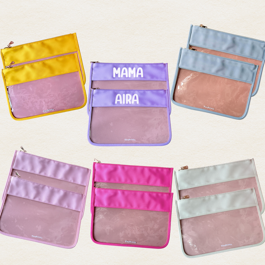 Mom and Me Matching Personalised Clear Pouch - TinyPrints