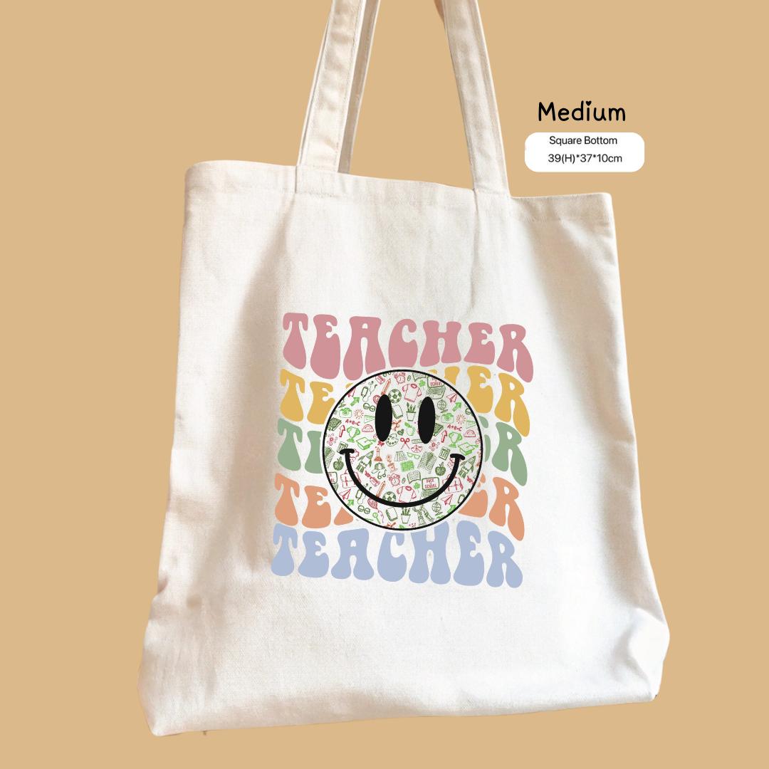Teacher Canvas Tote Bag - TinyPrints