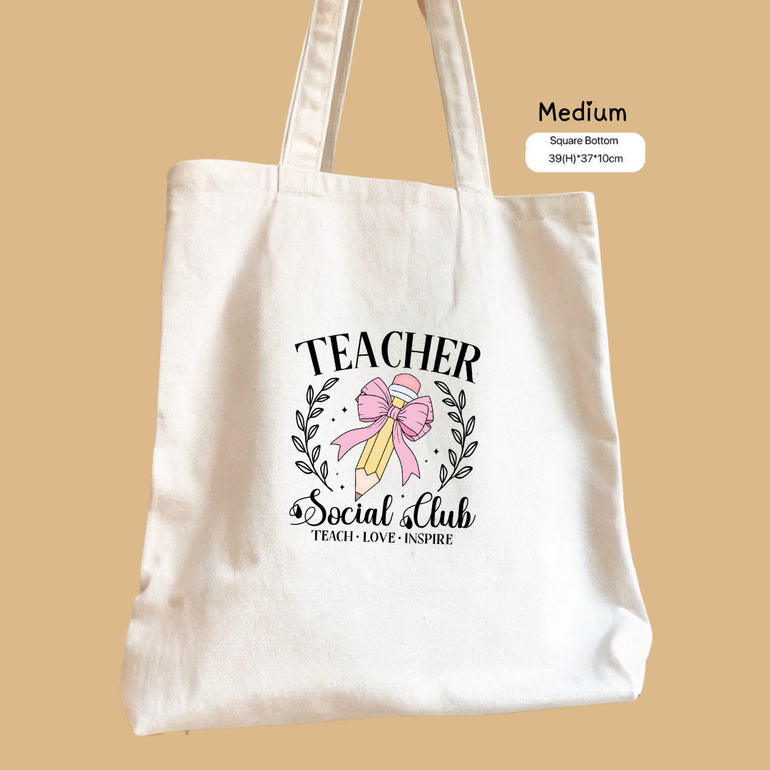 Teacher Canvas Tote Bag - TinyPrints