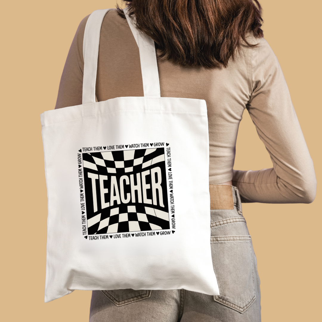Teacher Canvas Tote Bag - TinyPrints