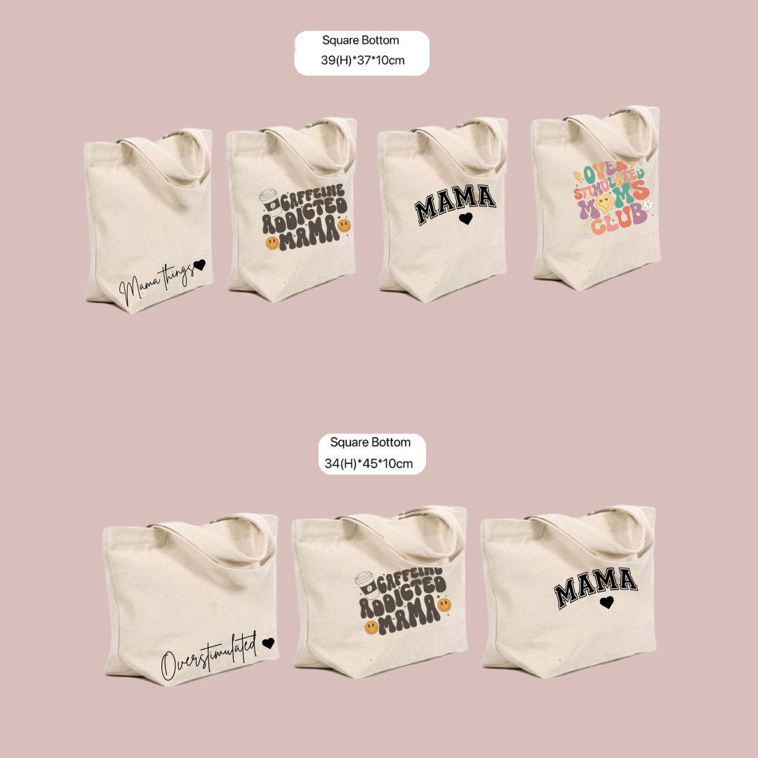 Mom Life Canvas Tote Bag