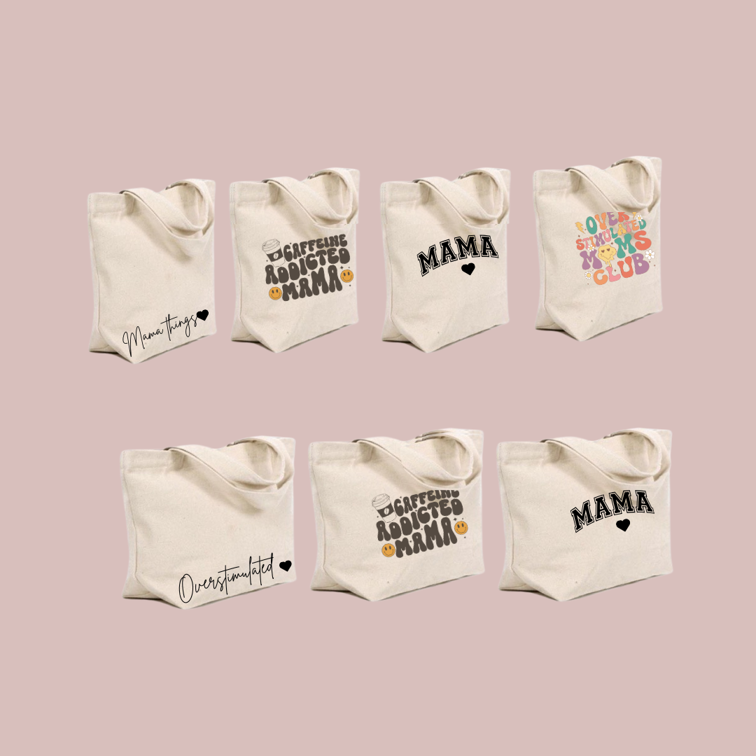 Mom Life Canvas Tote Bag - TinyPrints