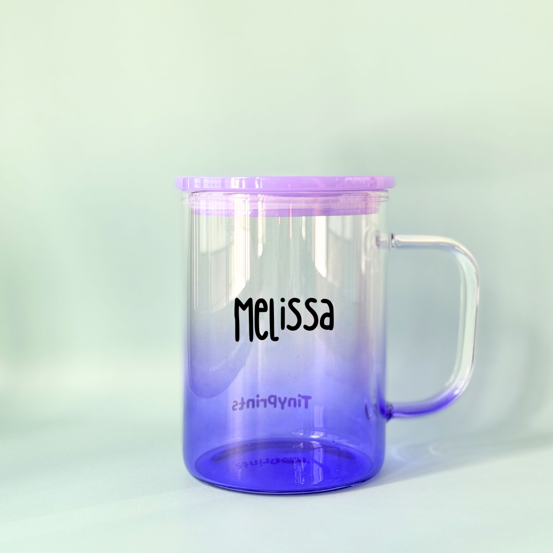 Personalised Glass Mug - TinyPrints