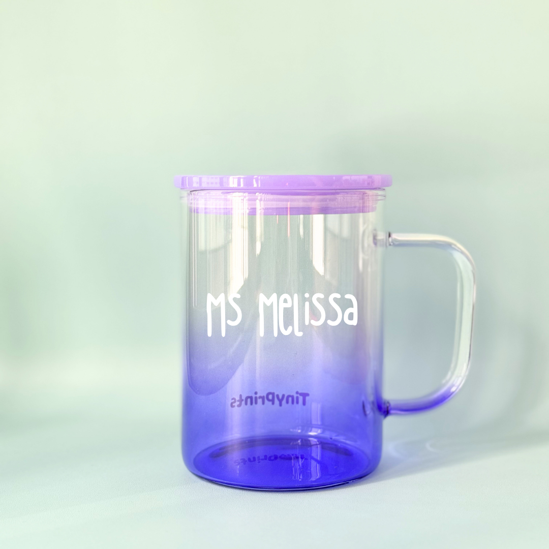 Personalised Glass Mug - TinyPrints