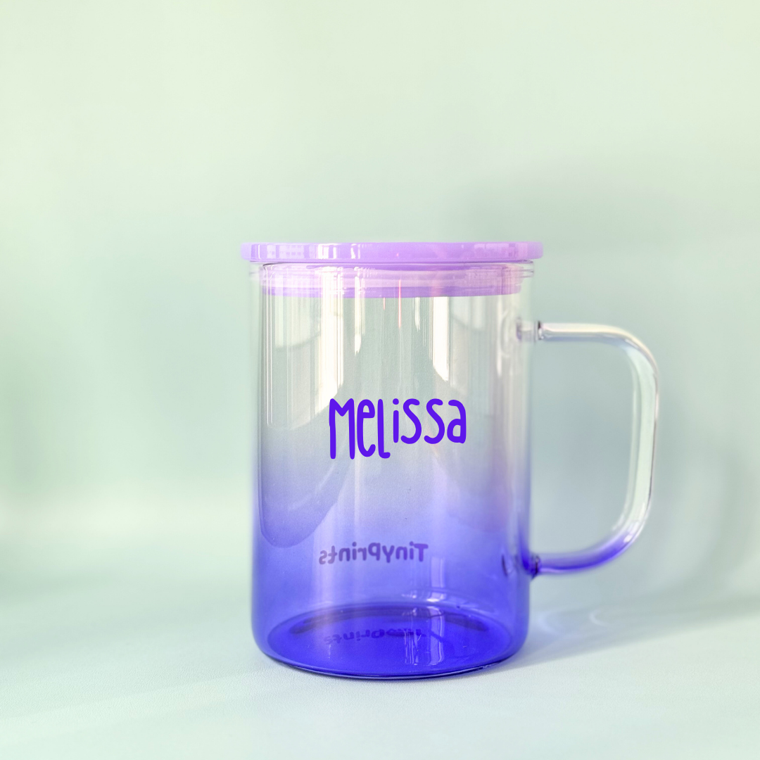 Personalised Glass Mug - TinyPrints