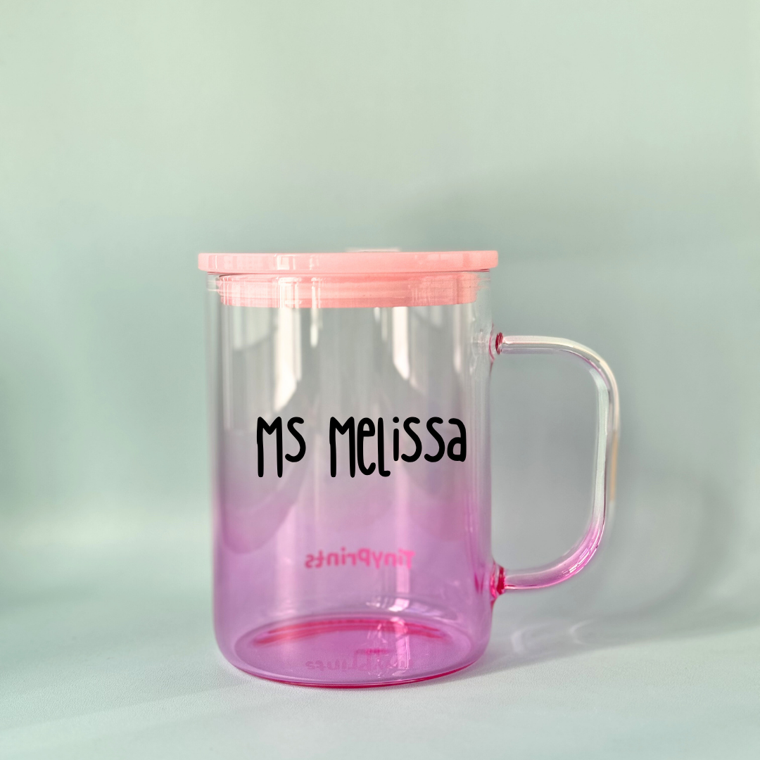 Personalised Glass Mug - TinyPrints