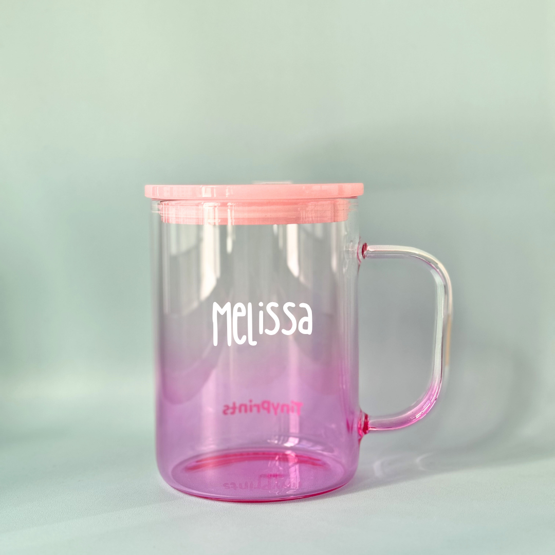 Personalised Glass Mug - TinyPrints