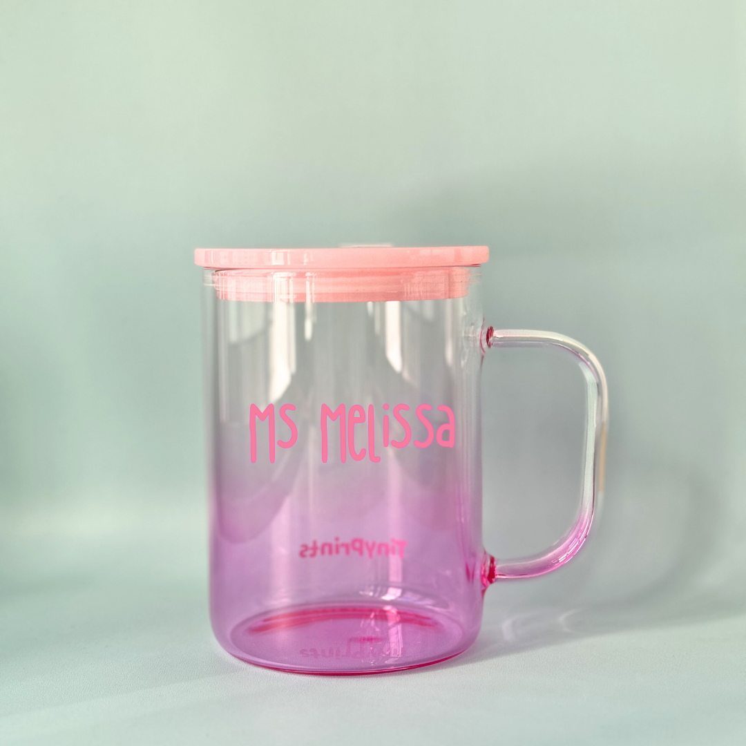 Personalised Glass Mug - TinyPrints