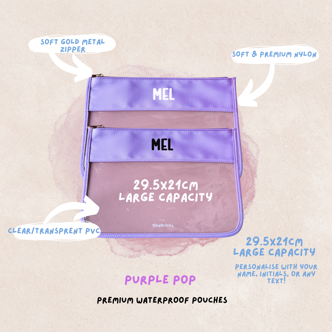 Personalised Clear Pouch - TinyPrints