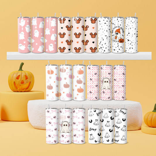 Halloween Insulated Stainless Steel Double Wall Tumbler with Straw and Lid | 20 0z - TinyPrints